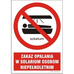 Zakaz opalania w solarium osobom niepełnoletnim